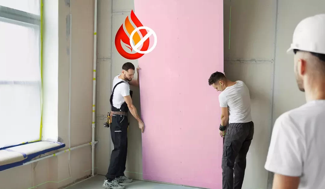 Drywall rosa (Drywall RF) – resistente ao fogo